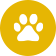 Yellow circular paw icon